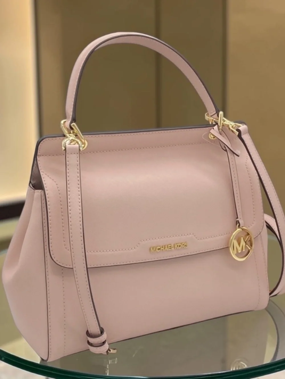 MICHAEL KORS TALIA LARGE TH SATCHEL BLOSSOM